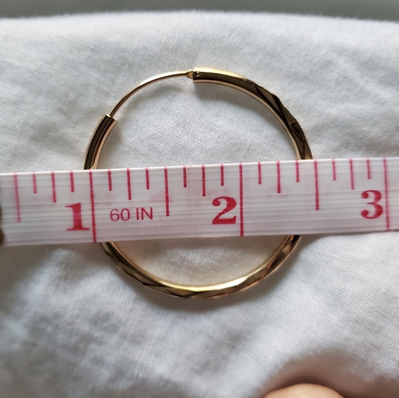 New Fashion 18k Yellow Gold Plated Hoop Earrings - Picture 6 of 6